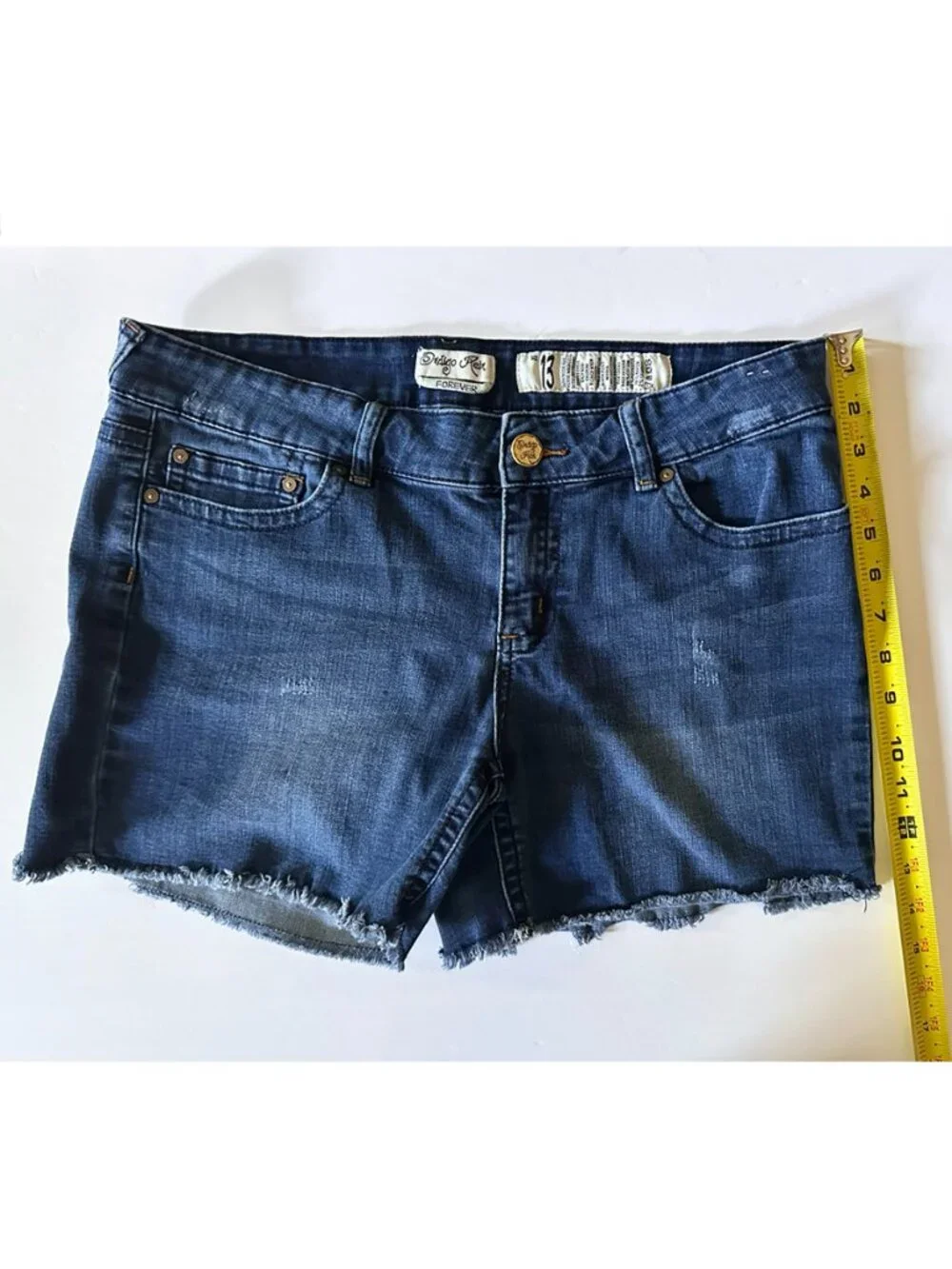 Indigo Rein Forever Cut Off Blue Denim Jean Shorts Size 13
